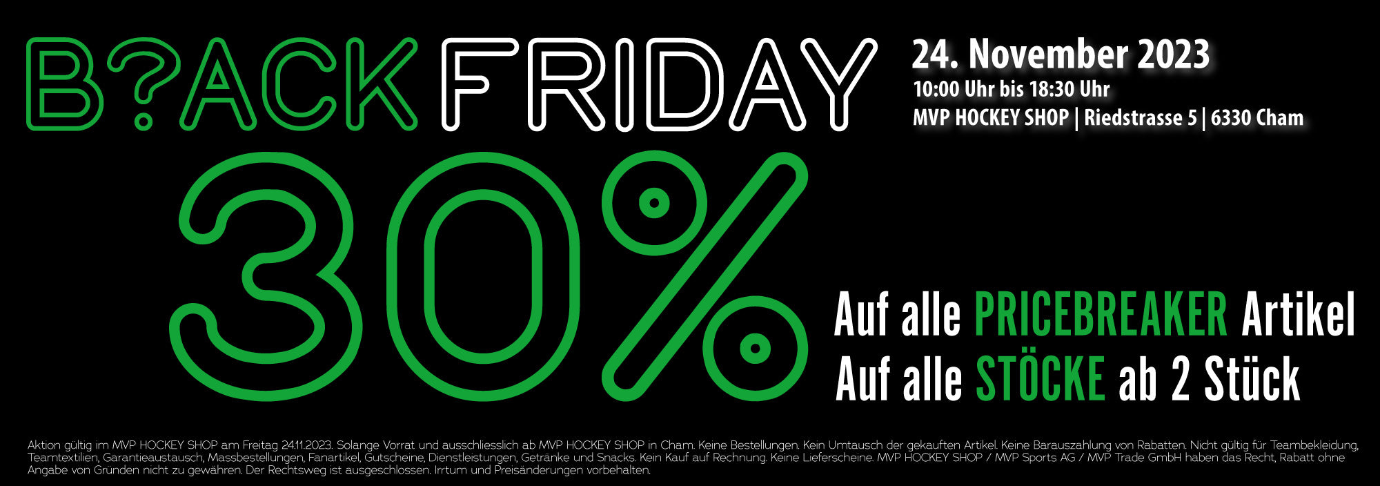 BLCK FRIDAY 2023 - Produkte mit 30% Rabatt