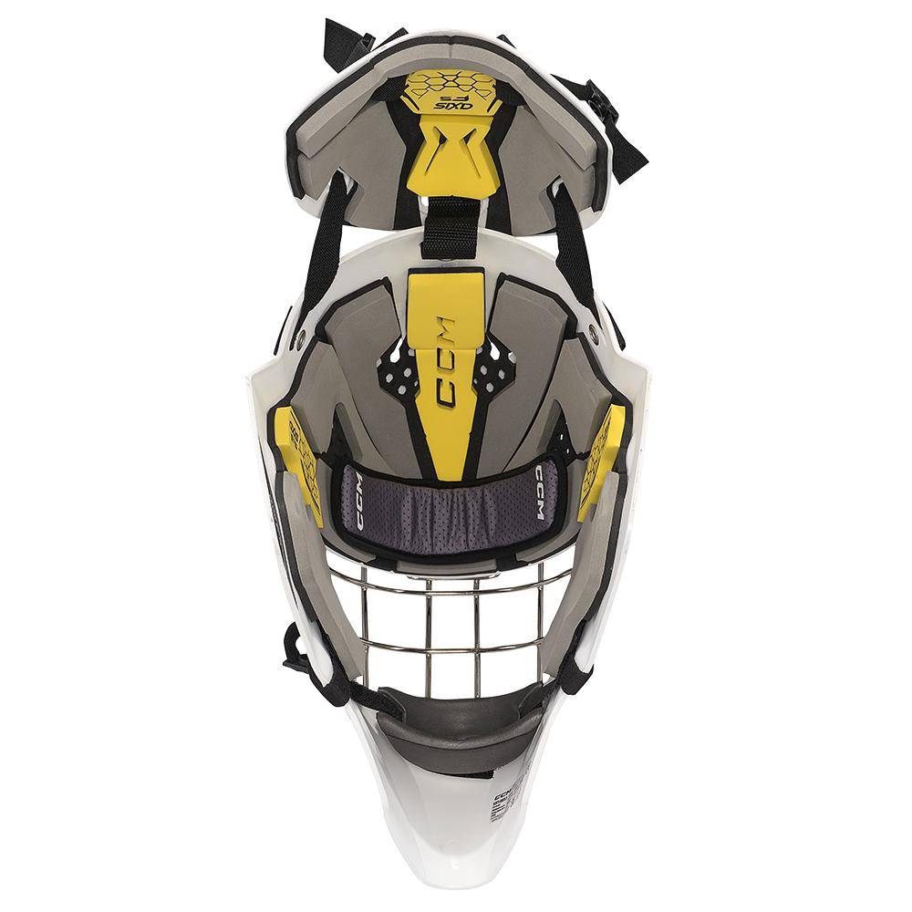 CCM Goaliemaske Axis F5 Senior weiss-royal