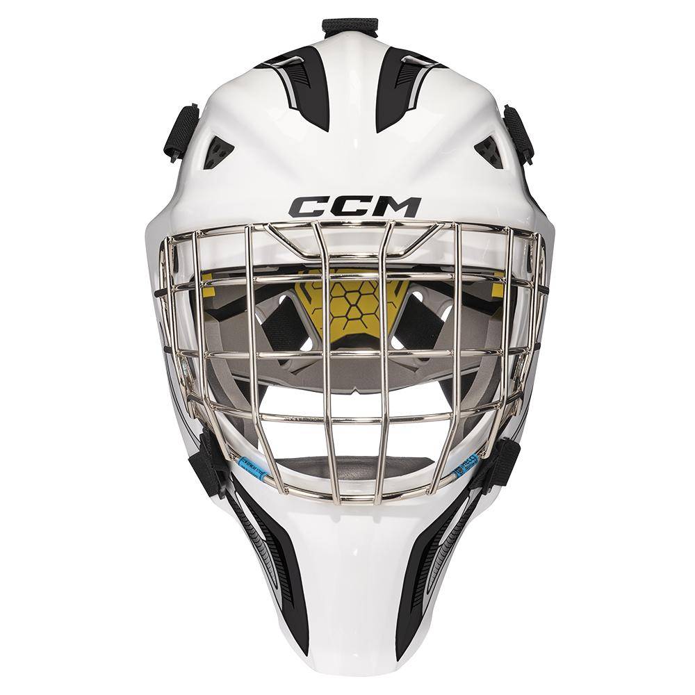 CCM Goaliemaske Axis F5 Senior weiss-royal