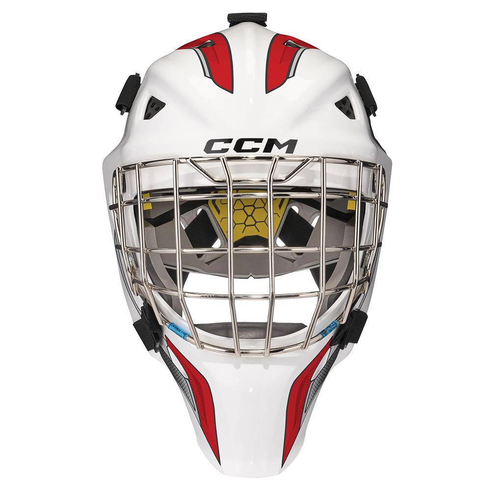 CCM Goaliemaske Axis F5 Senior weiss-royal
