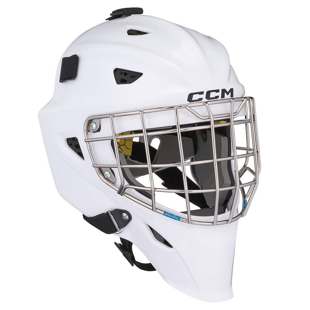 CCM Goaliemaske Axis F5 Junior weiss