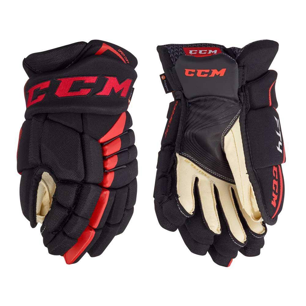CCM Jetspeed FT4 Handschuhe Junior grün-weiss 12