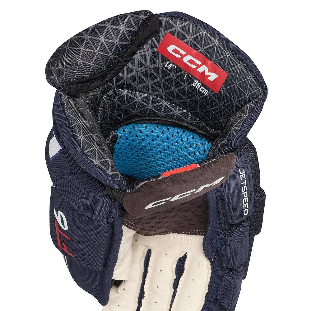 CCM Jetspeed FT6 Handschuhe Junior navy-weiss, 10