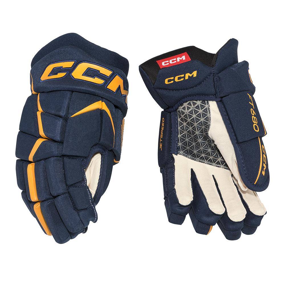 CCM FT680 Handschuhe Junior royal-weiss 11