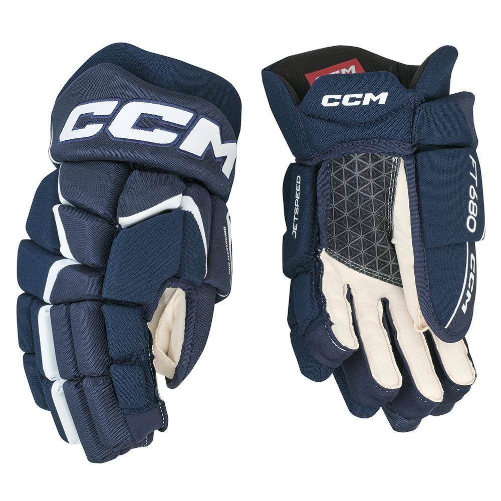 CCM FT680 Handschuhe Junior rot-weiss 11