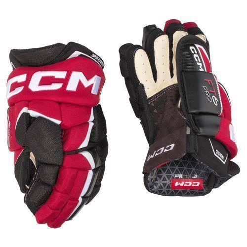 CCM Jetspeed FT6 Pro Handschuhe Junior schwarz-rot-weiss, 11