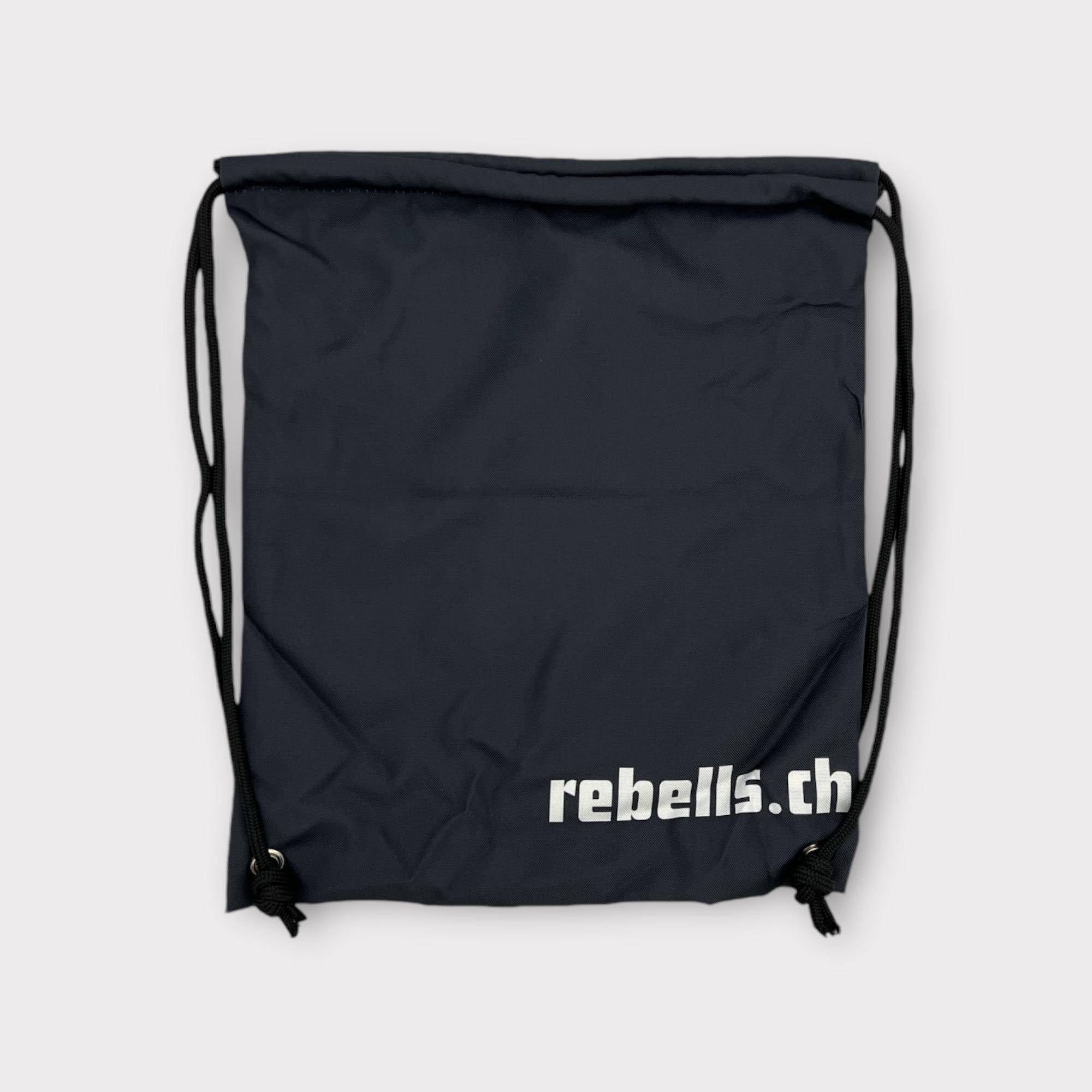 Rebells Rucksack mit Logo beidseitig Gym Bag Schwarz