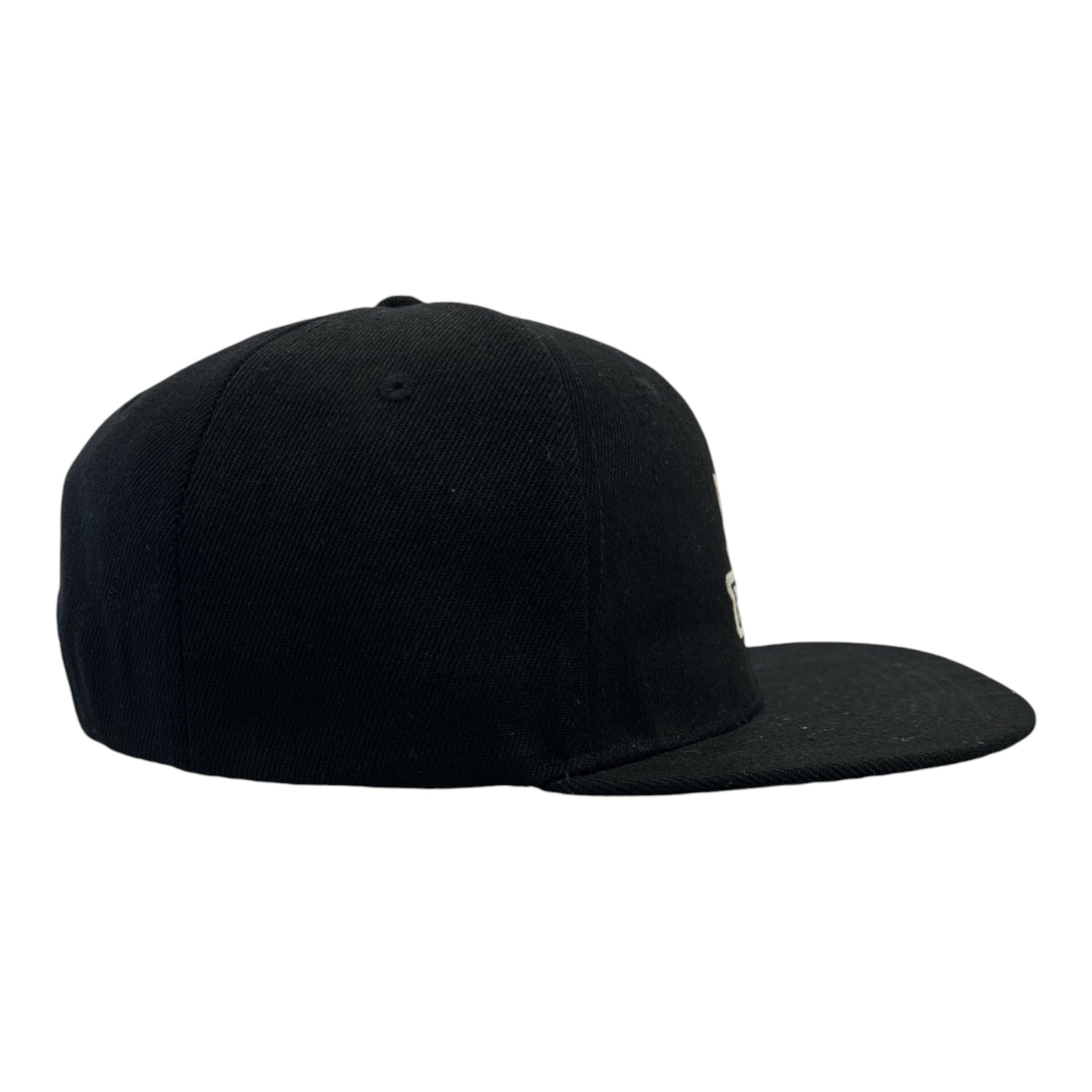 Rebells Cap Flat Brim mit Logo Cap Bank Schwarz