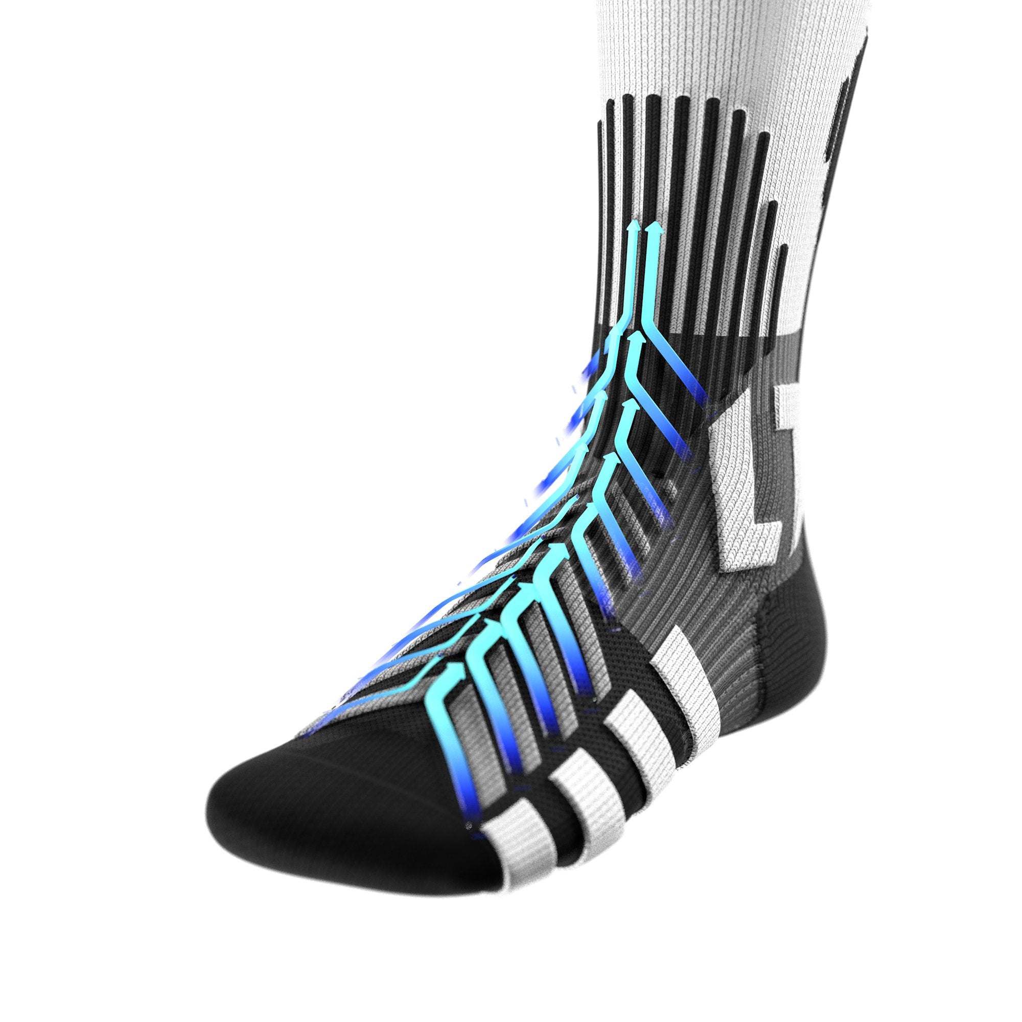 Blade Pro Skate Socks AY00029_010 White - thehockeyshop.ch