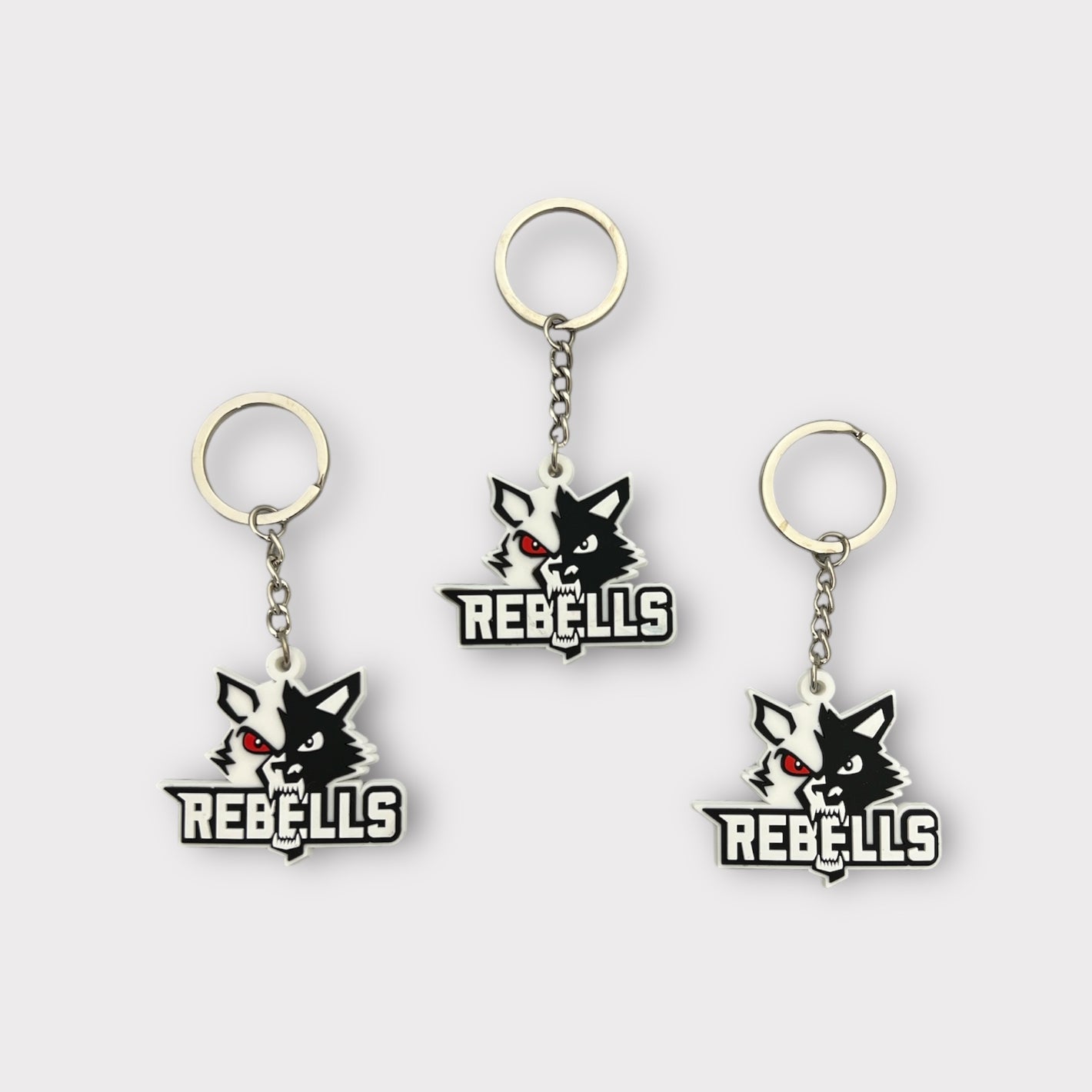 Rebells Key holder mit Logo (1 Stueck) Schluesselanhaenger Schwarz