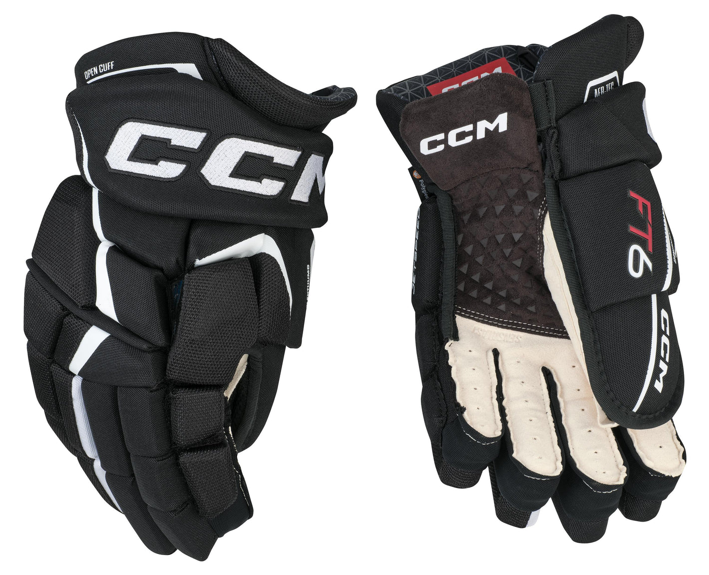 Gants CCM Jetspeed FT6 Junior 20.70102 NOIR-BLANC