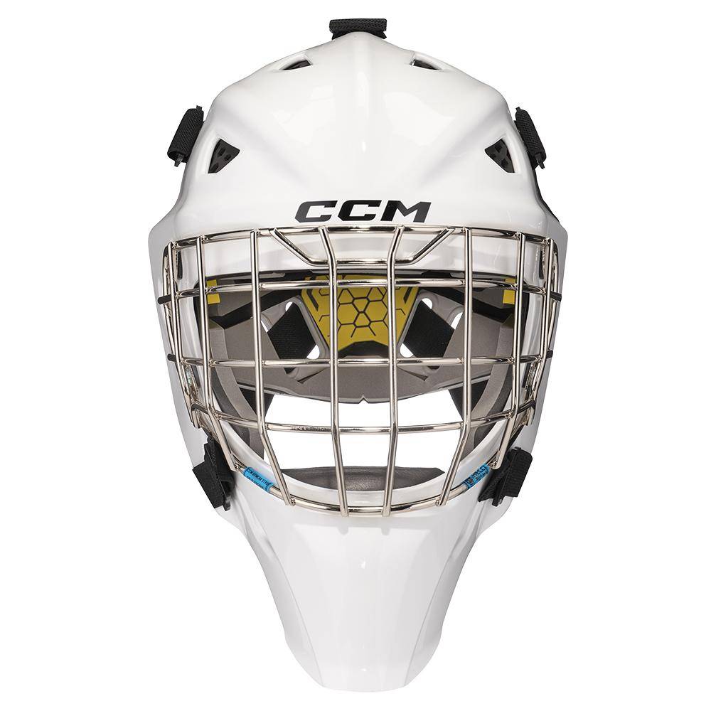 CCM Goaliemaske Axis F5 Senior weiss-royal
