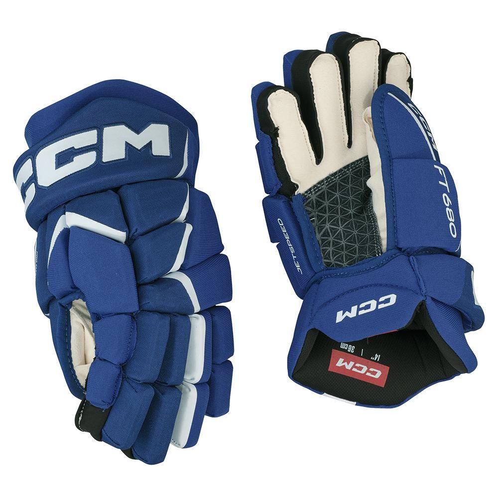 CCM  FT680 Handschuhe Junior royal-weiss            11