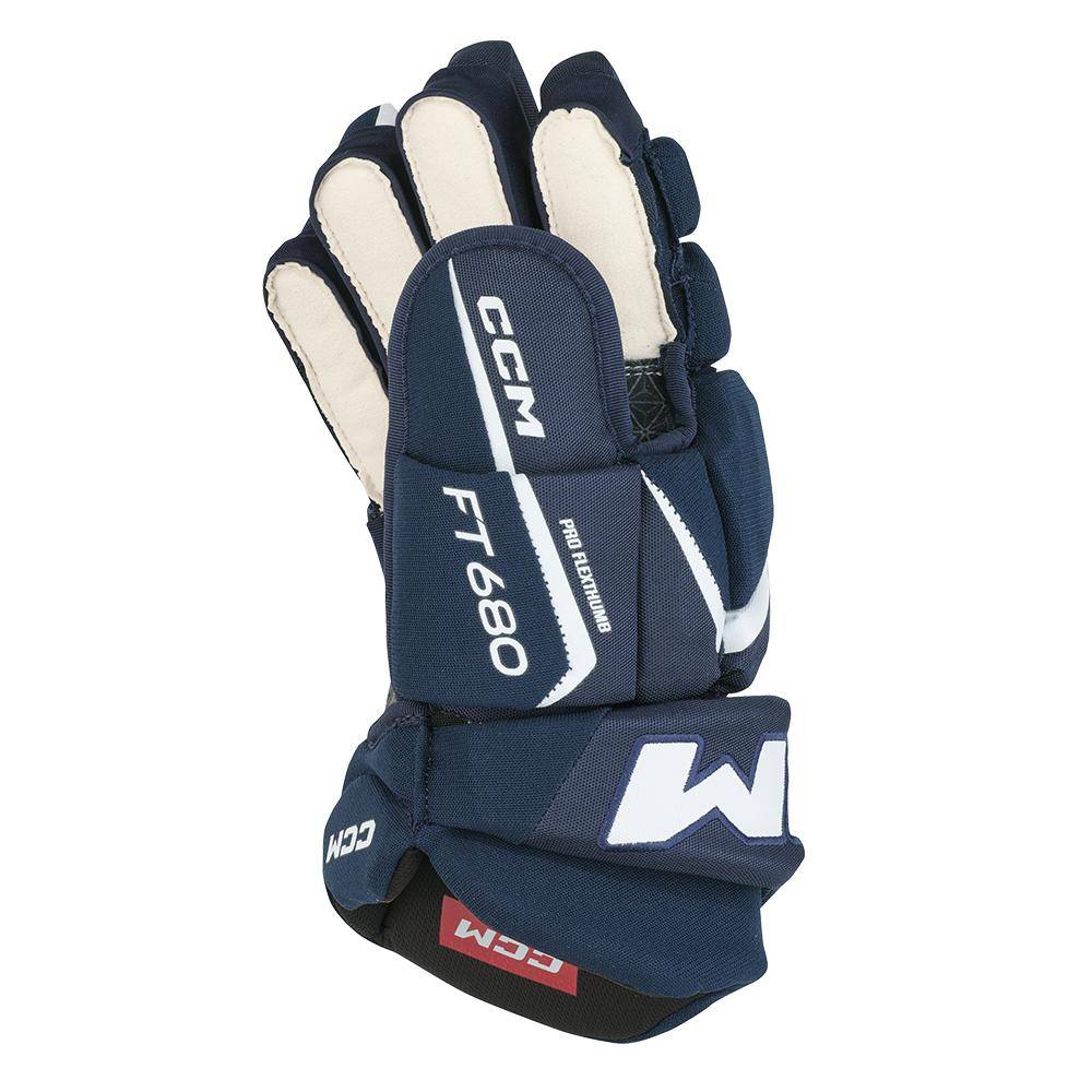 CCM  FT680 Handschuhe Junior royal-weiss            10