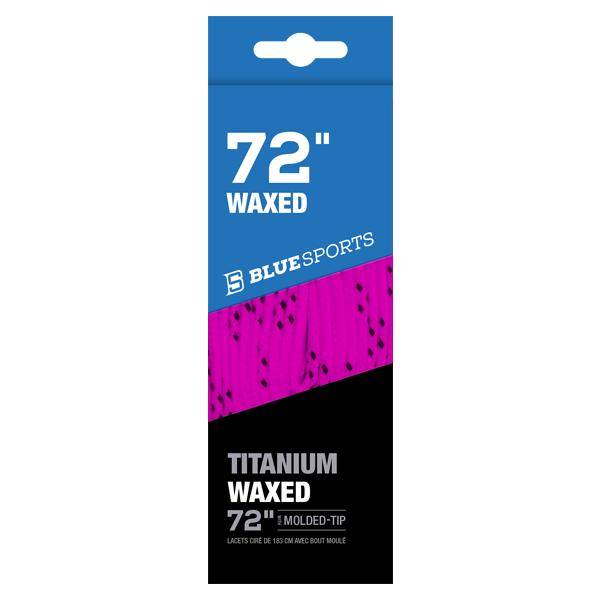 Schuhbändel gewachst TITANIUM Neon Pink/Schwarz