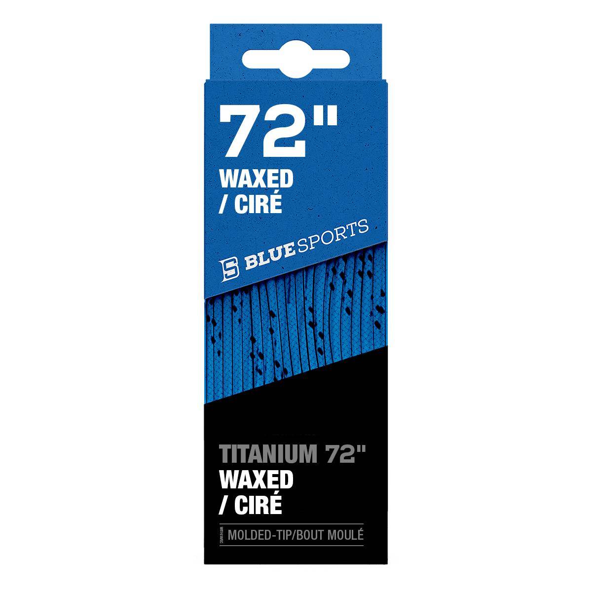 Schuhbändel gewachst TITANIUM Blau/Schwarz