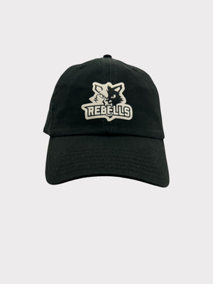 Rebells Cap Soft mit Logo Cap Dad Hat Schwarz