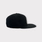 Rebells Cap Flat Brim mit Logo Cap Bank Schwarz