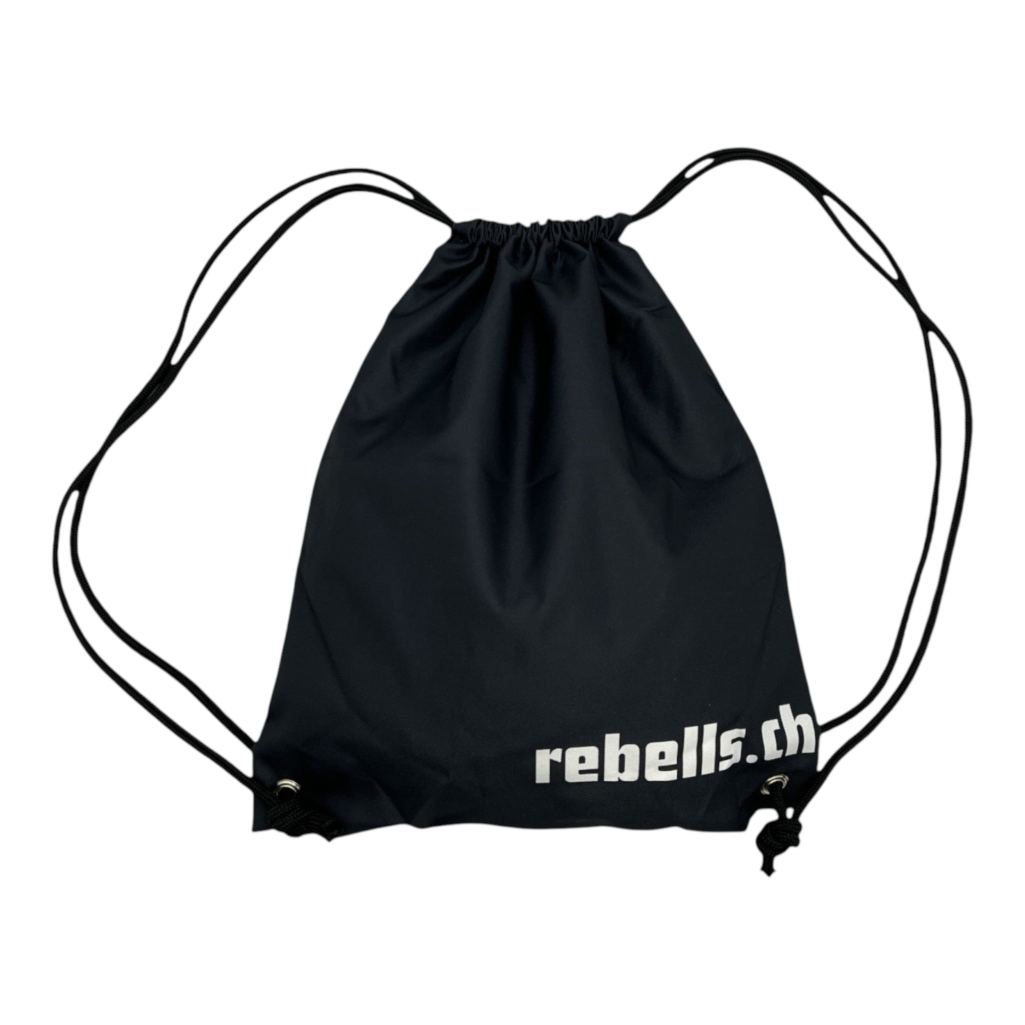 Rebells Rucksack mit Logo beidseitig Gym Bag Schwarz