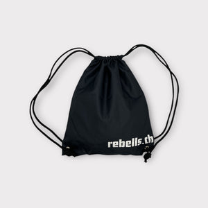 Rebells Rucksack mit Logo beidseitig - Gym Bag Schwarz