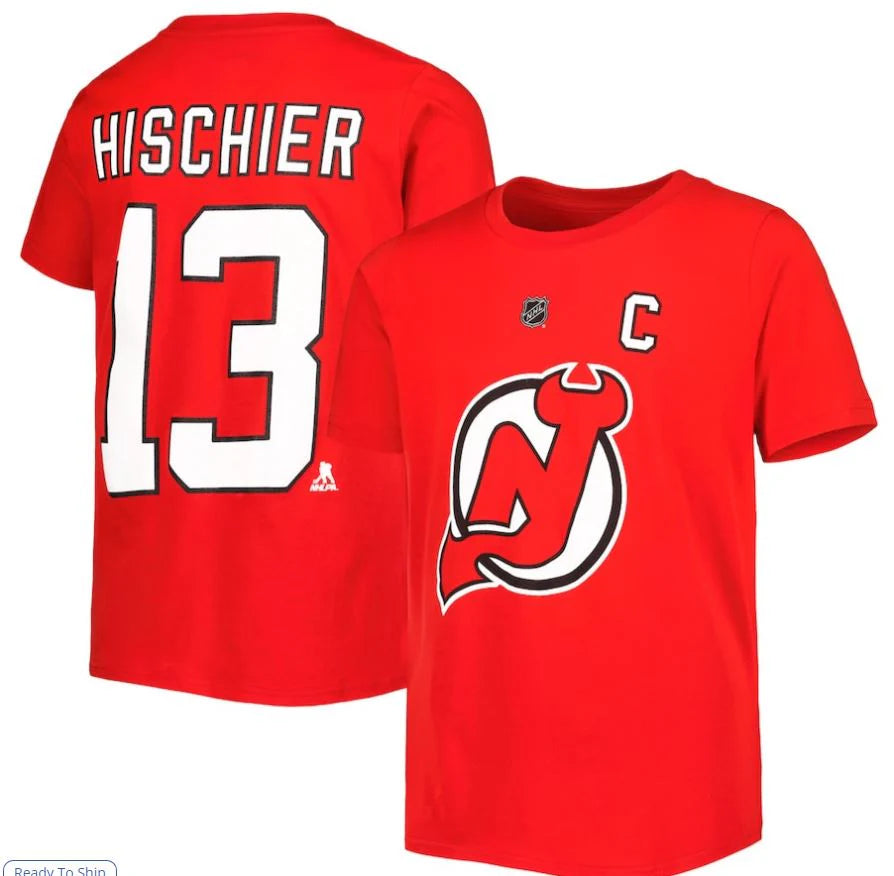 NHL Kinder T-Shirt Spieler 1 Hischier 13