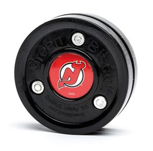 EH Puck Green Biscuit 20.9144 LNH NEW JERSEY DEVILS