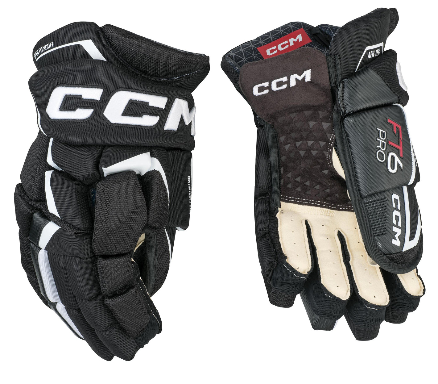 CCM Handschuhe Jetspeed FT6 PRO Senior 20.70099 SCHWARZ-WEISS