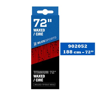 Schuhbändel gewachst TITANIUM Rot/Schwarz