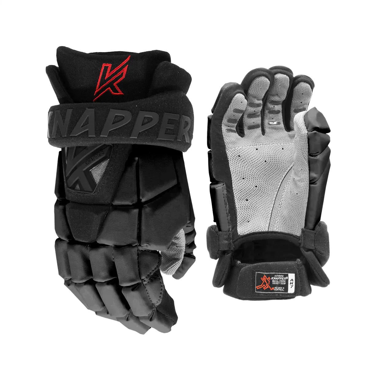 KNAPPER AK7 Streethockey Handschuhe G007BLK Schwarz