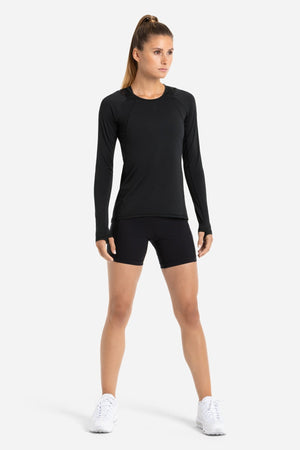 Lina Long Sleeve AY00050_100 Black - thehockeyshop.ch